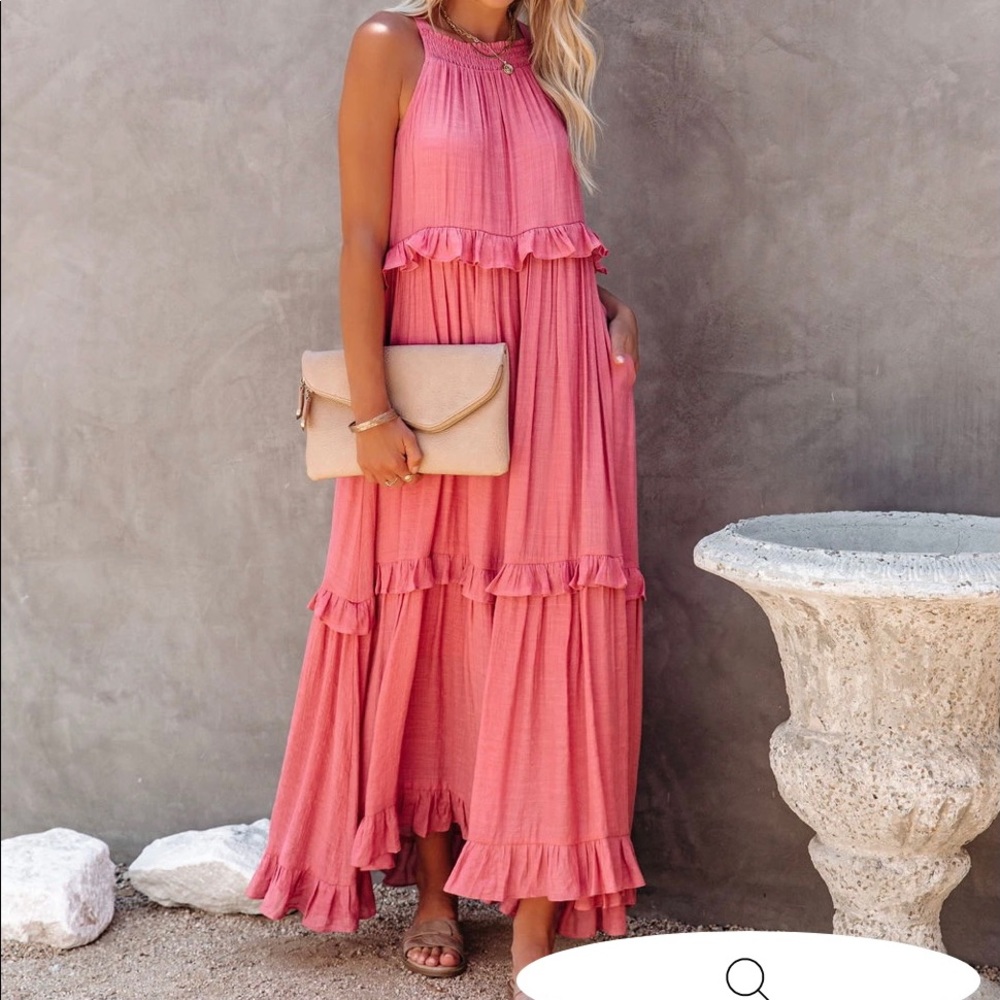 VICI DOLLS pink maxi dress! Size Large